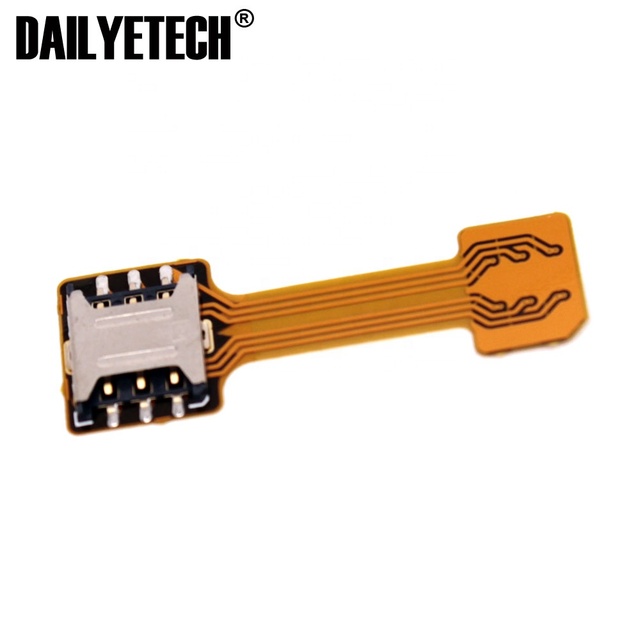 Dailyetech Hybrid Double Dual SIM Card TF Card Adapter for Android Phone Extender Nano