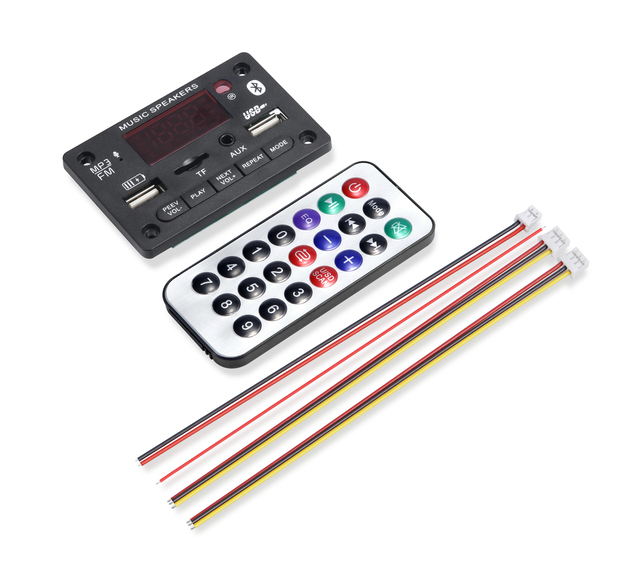 Bluetooth 5.0 MP3 WMA Decoder Board DC 12V Wireless Car Audio Module with USB TF FM Radio Color Screen MP3 Player Remote Control