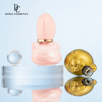 Lot de vernis à ongles pour enfants en forme d'animaux uniques, motif chaton, 13 ml, rose doré, flacon en verre avec capuchon et pinceau