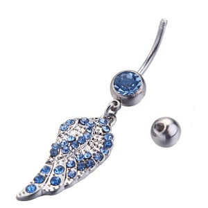 Anneaux de <span class=keywords><strong>nombril</strong></span> en cristal coloré unique, anneaux de <span class=keywords><strong>nombril</strong></span> en acier inoxydable, bijoux de <span class=keywords><strong>piercing</strong></span> corporel pour femmes - Product Image 4