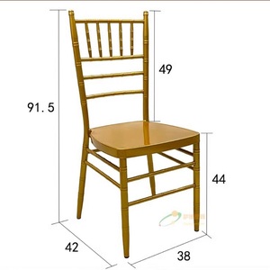 Chaise Chiavari en or bon marché pour les événements, vente en gros de meubles d'hôtel, banquet, restaurant, salle à manger, jardin, design empilable, chaise de mariage - Product Image 6