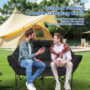 आधुनिक 2-व्यक्ति पोर्टेबल फोल्डेबल ऑक्सफोर्ड कुर्सी के साथ आधुनिक 2-व्यक्ति पोर्टेबल फोल्डेबल ऑक्सफोर्ड कुर्सी - Product Image 2