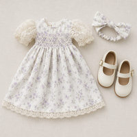 Vêtements pour poupée modèle de 18 pouces, robe à volants fleurie, chaussures Mary Jane, ensemble 2 pièces, mini-tenue douce, couleur personnalisable, échelle 1:4, OEM