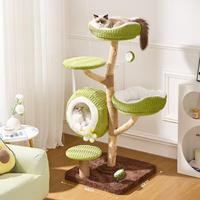 Accessoires pour animaux de compagnie Meilleures ventes Tour pour chat de luxe Maison Design personnalisé Hamac en bois Lit Arbre à chat Style moderne avec touche classique