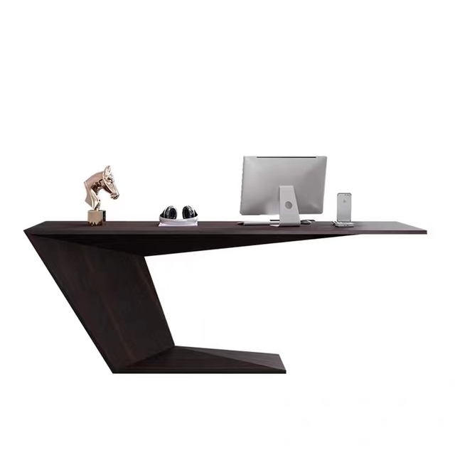 Modern Minimalist Wood Grain Surface Office Furniture Executive Table Luxury Office Desks Black Modern Home Office Desks