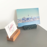 Porte-cartes en marbre naturel et travertin, support de présentation pour cartes de visite et cartes d'identité, pour la décoration de la maison et du bureau