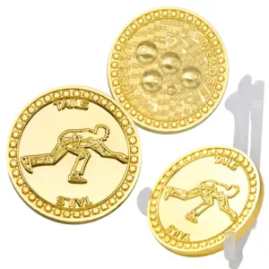 Custom design 3d cheap metal gold coins for souvenir