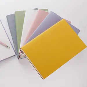 Wholesale Soft PU leather Agenda Notebook School Suppliers OEM Soft Pu Cover Journal Daily Printing Blank Hardcover Notebook