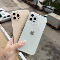 Étui transparent en silicone TPU de luxe pour iPhone 11 12 13 Pro Max, coque transparente en cristal, pare-chocs rigide pour iPhone 14/14 Pro Max