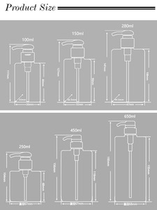 500ml hình chữ nhật bơm lại Lotion bơm chai thấp moq dầu gội & điều bóp chai với niêm phong bơm phun - Product Image 6