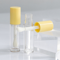 Tubos de Brillo Labial con Tapa de Rosca de PP, Aplicador Grueso, Brocha Ancha, Colorete Líquido 4.5ml
