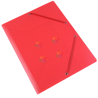 Pochette de classement à 3 rabats avec fermeture élastique, format A3 A4 FC, en PP imprimé coloré, design personnalisé, pour fournitures de bureau