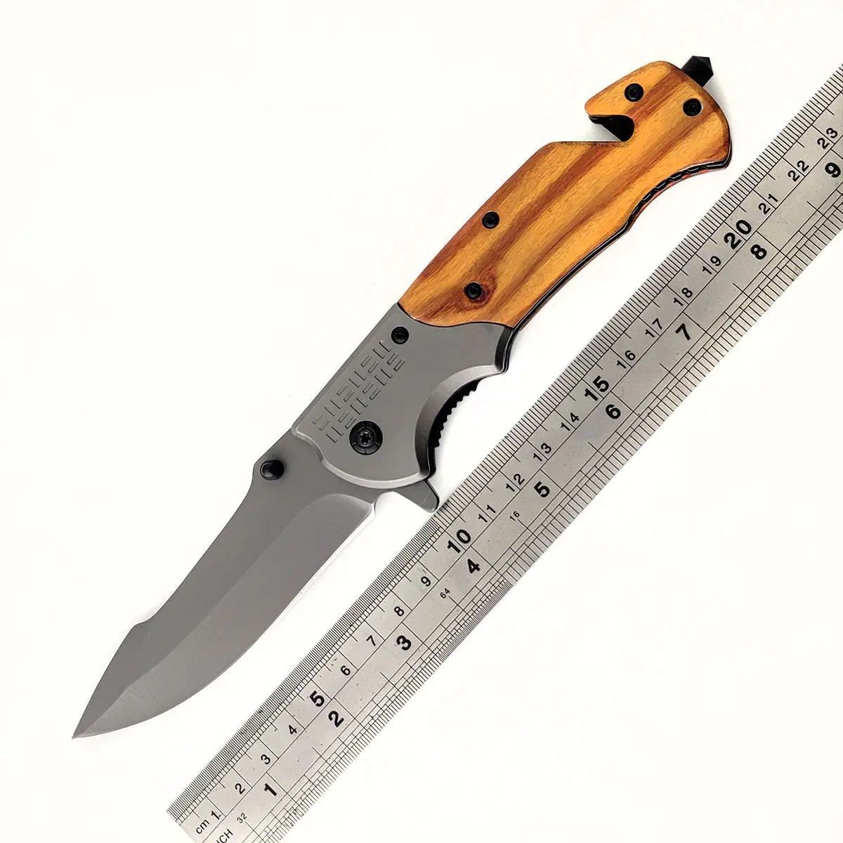 מפעל מכירה ישירה במפעל 3 cr13 נירוסטה סכין מתקפל עם ידית עץ באיכות גבוהה ז 'אנר סכינים