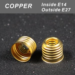 Convertidor de lámpara LED E27/E40/E14/B22, enchufe de cerámica, tornillo de Base E, accesorios de iluminación de cobre y latón, enchufe adaptador esencial para el hogar - Product Image 5