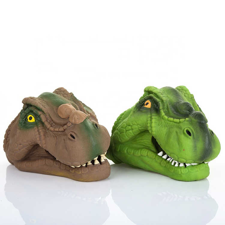 Мягкий TPR Резина Заказная Горячая продажа животных плюшевые игрушки динозавра перчатки для детей