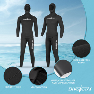Traje <span class=keywords><strong>de</strong></span> Neopreno DIVESTAR <span class=keywords><strong>de</strong></span> 3mm, 2 Piezas, Manga Larga, Impermeable, Transpirable, con Capucha, para <span class=keywords><strong>Buceo</strong></span> y Natación - Product Image 4