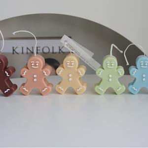 Cute Handmade <b>Christmas</b> Tree <b>Gingerbread</b> Man Santa Claus <b>Decorations</b> Soy Wax Scented Candles - Product Image 6