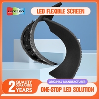 320*160mm Écran mural vidéo flexible activé par le son Module LED cylindrique personnalisé P2.5 P2 P1.8