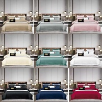 Ensemble de literie en satin imprimé jacquard à motif de lèvres, prix d'usine, housse de couette en tissu polyester, toutes saisons, pour la maison