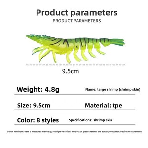 Leurres souples ALPHA pour la pêche au crevettes, en PVC, pour bar, <span class=keywords><strong>brochet</strong></span>, carpe, appâts artificiels lumineux pour fond de mer, Pesca - Product Image 3