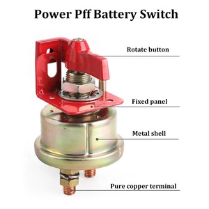 Interruttore Sezionatore <span class=keywords><strong>Staccabatteria</strong></span> Rosso <span class=keywords><strong>12V</strong></span> 300A per Auto Camion Barca Camper Pickup - Product Image 2
