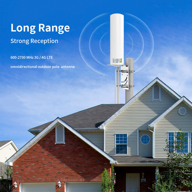 Factory-customized Long-range Outdoor Omnidirectional High-gain MIMO Communication Antenna, Suitable for 4G, 5G LTE, and WIFI.