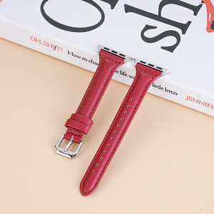 Correas de Cuero Genuino de Lujo <span class=keywords><strong>para</strong></span> <span class=keywords><strong>Apple</strong></span> <span class=keywords><strong>Watch</strong></span> <span class=keywords><strong>Ultra</strong></span> 2 3 Series 11/10/9/8/7, Diseño Delgado y Elegante <span class=keywords><strong>para</strong></span> <span class=keywords><strong>Mujer</strong></span> - Product Image 1