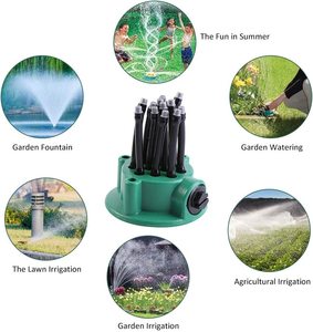 Aspersor ajustable DD1323 de 360 grados <span class=keywords><strong>para</strong></span> Patio y jardín, boquilla de riego de múltiples puntas <span class=keywords><strong>para</strong></span> césped, rociador de cabezal múltiple - Product Image 6