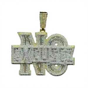 Stylish <b>Letter</b> Pendant silver + moissanite Plated Crystal pendant Luxury look Hip hop Style Unisex Jewelry pendant - Product Image 3