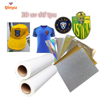 Vinyle de transfert thermique transparent imprimable Qinyu A3/A4 en TPU, film TPU PU pour imprimante 3D DTF UV, pour impression UV sur t-shirt