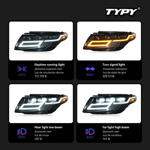 Faros delanteros TYPY para Land Rover Range Rover Evoque 2012-2018 para la instalación de nuevas luces diurnas LED e intermitentes secuenciales - Product Image 3