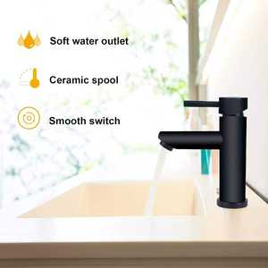 Salle de bain 304 raccords d'évier en acier inoxydable Matt lavabo robinet ensemble salle de bain lavabo mitigeur - Product Image 4