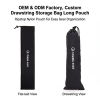 Sac à cordon long personnalisé avec logo, en polyester durable, pour le rangement d'équipements de camping et de plein air