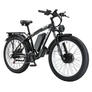 Spedizione gratuita magazzino degli stati uniti bici elettrica KETELES 2x1000W doppio motore 23Ah grande batteria 26 "Fat Tire 2000W E-Bike