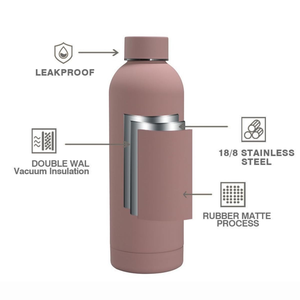 Custom 500ml Frosted Soft Touch Sport <b>Cup</b> Vacuum Flask Thermal Stainless Steel Drink Bottles Sports Water Bottle - Product Image 2
