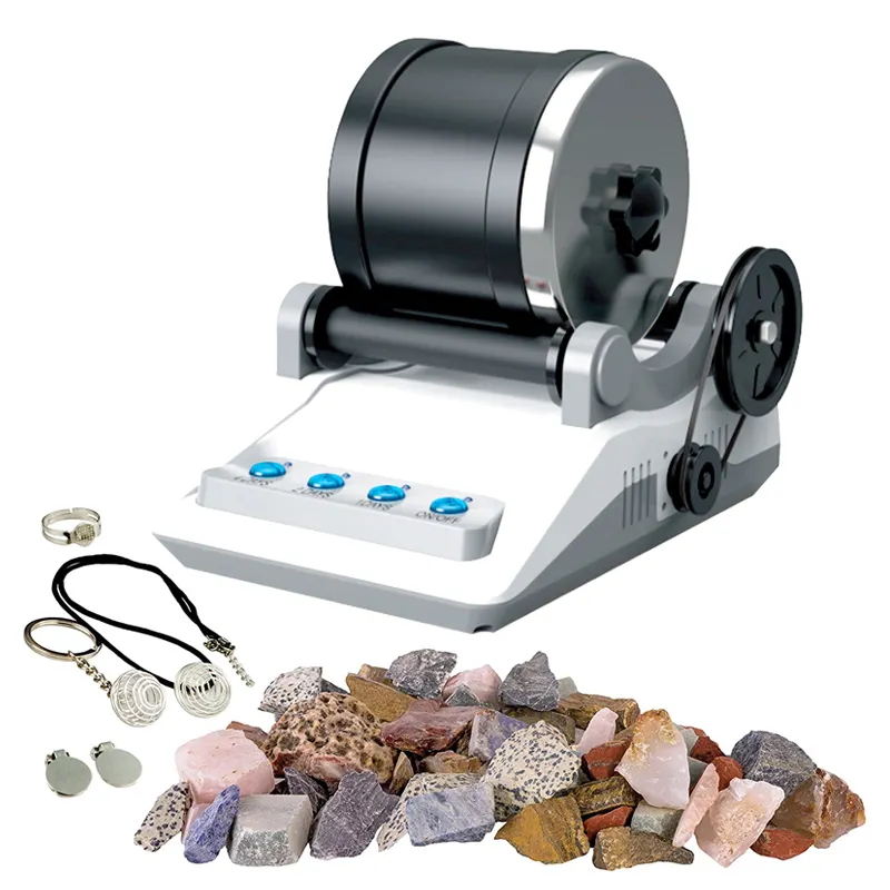 New Stone Polishing Machine Toys STEM Science Kit DIY Rock Tumbler for Kids.