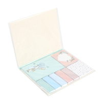 Bloc-notes autocollant personnalisé à faible MOQ, imprimé avec des dessins mignons, pour usage au bureau ou en cadeau, bloc-notes personnalisé avec logo