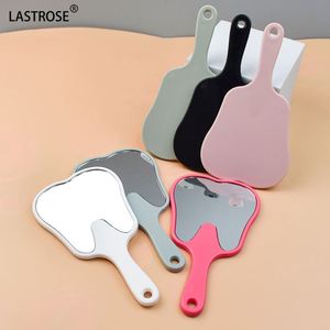 Cute Teeth Handle Handheld <b>Makeup</b> Mirror with Lighting New Dental Promotion Advertising Plastic Mirror <b>Makeup</b> <b>Tool</b> - Product Image 5