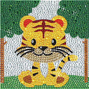 Kit de Peinture Diamant 5D pour Enfants, Motif Animaux de Dessin Animé Facile à Realiser, avec Strass Brillants, Cadeau Idéal pour Enfants - Product Image 5