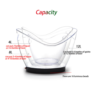 Màu sắc tùy chỉnh nhựa với ánh sáng cho rượu sâm banh rượu bia trong các bên dẫn Xô đá - Product Image 5