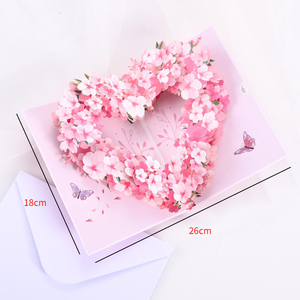 Biglietto d'Auguri 3D Pop-Up a Forma di Cuore per San Valentino, Stile Europeo per Esprimere Sentimenti, Carta Stampata con Finitura Opaca - Product Image 6