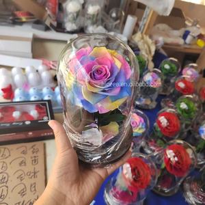 Bestseller Eeuwige Roos Bloemen Valentijnsdag Eeuwig Bewaard Gebleven Bloem Voor Altijd Rozen In Glazen Koepel Led - Product Image 3