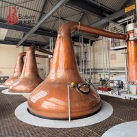 Alambic en cuivre écossais traditionnel Boben 100L-15000L, équipement commercial de distillation de whisky pour la production d'alcool