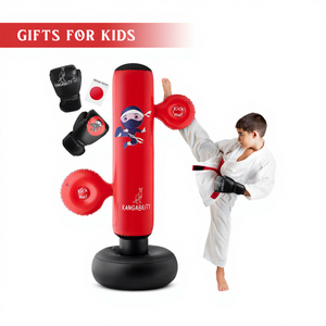 Kit de Boxeo para Niños BURAQ MMA SPORTS, Guantes de Entrenamiento y Saco de Boxeo Pesado con Material de PU Ecológico para Principiantes - Product Image 1