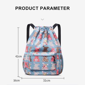 Fashion Custom Logo Letter Pattern Foldable Lightweight Waterproof Nylon Outdoor Sack Pack Gym Sports Yoga Pouch <b>Drawstring</b> <b>Bag</b> - Product Image 2