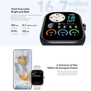 HONOR CHOICE สำหรับนาฬิกาอัจฉริยะกันน้ำแบบ Full View พร้อมระบบนำทาง GPS ระบบชาร์จแม่เหล็ก เครื่องวัดอัตราการเต้นของหัวใจ และเครื่องติดตามกิจกรรม - Product Image 3