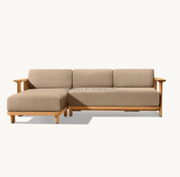LUXORA Ensemble de patio extérieur et de jardin Hôtel Dune Teck Personnalisable Sectionnel Moderne de Luxe Mobilier d'extérieur Canapé de cour