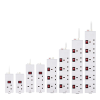 Carte d'alimentation britannique 5M rallonge 5 trous prise multi-prises cuivre UK multiprise 13A/220V prise d'extension pour bureau à domicile