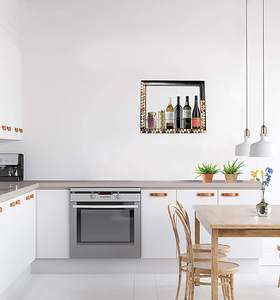 A parete in metallo di colore nero supporto di bottiglia di vino con tappo del vino della rack <span class=keywords><strong>holder</strong></span> per la decorazione domestica - Product Image 3