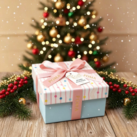 Caja de Regalo de Papel Kraft Personalizada con Cinta Rosa, Caja de Regalo Gruesa y Reciclable para Regalos Corporativos y Venta al por Menor